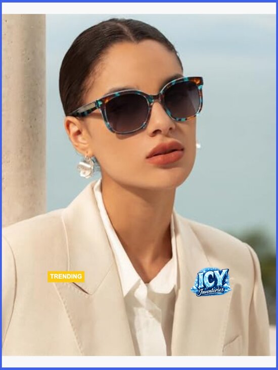 Retro Cat Eye Acetate Sunglasses for Women, Polarized UV Protection with main image 7